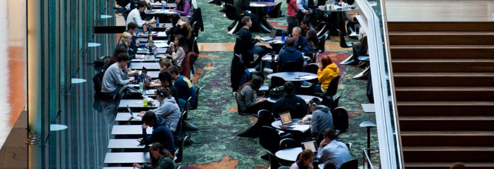 Students studying at the Ross School of Business