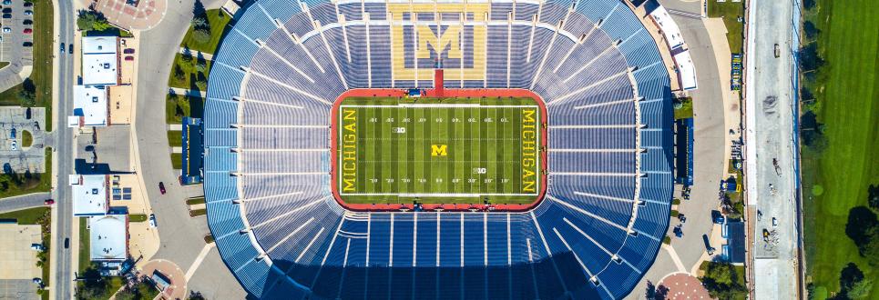 Aerial view of Michigan Stadium