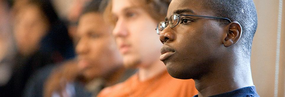 Student at a lecture